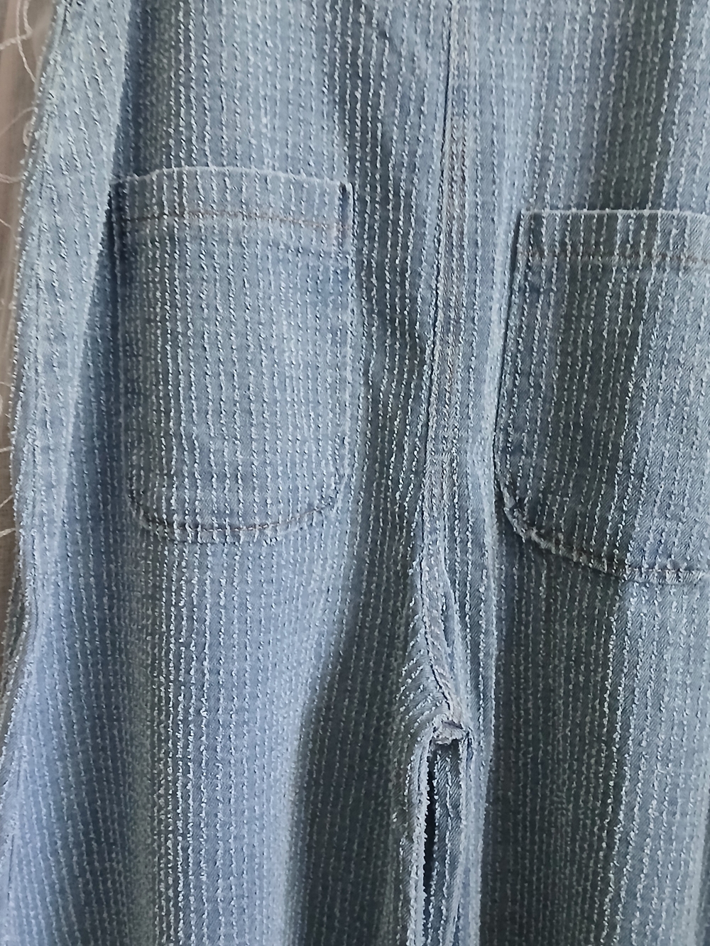 POL Blue Wide-Leg Overalls with Ruffle Hem - Picture 4 of 7